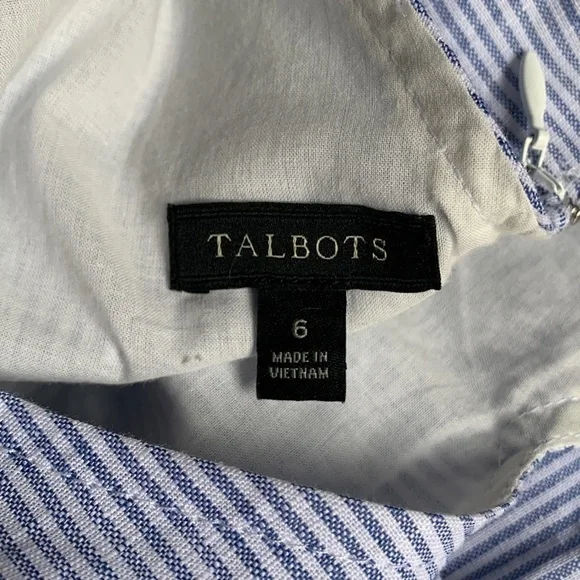 Talbots Linen Stripe Jumpsuit - Picture 6 of 9